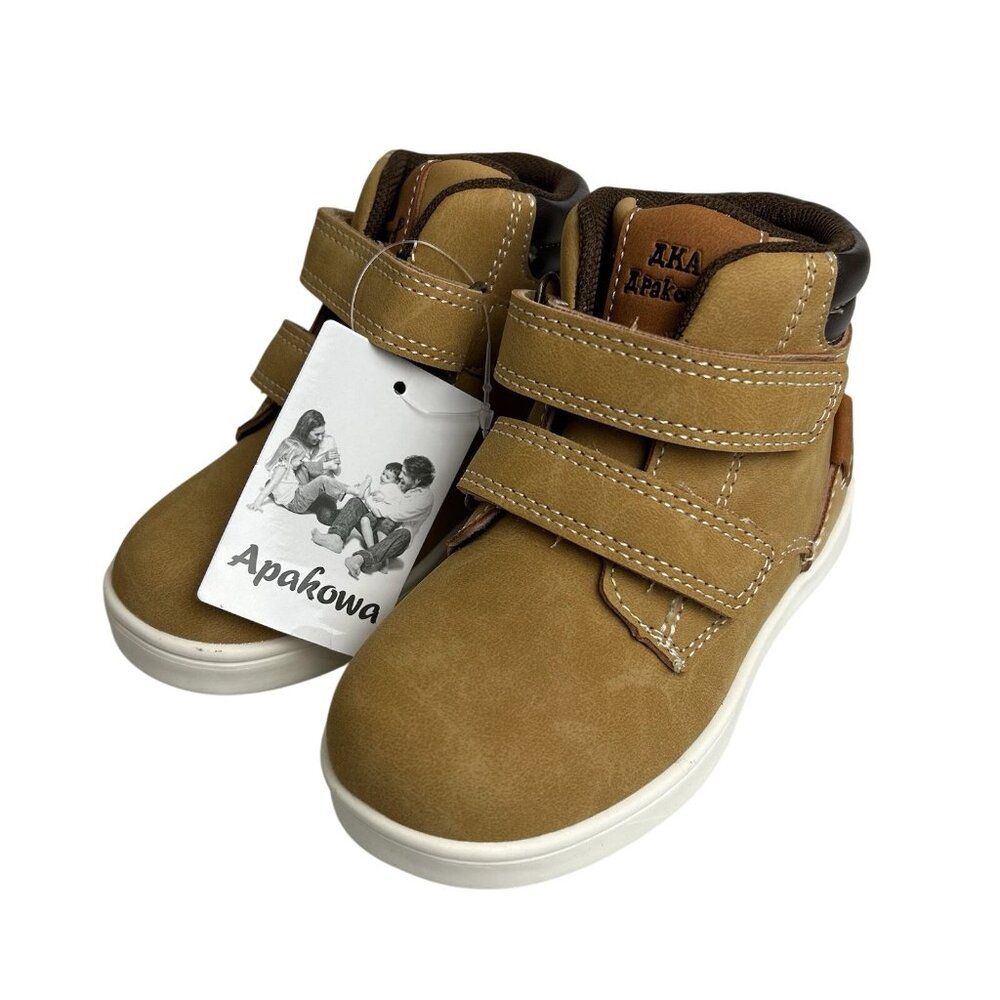Apakowa Toddler Little Kids Boys Size 8 Autumn Boots Water Resistant Brown NEW - Picture 13 of 16